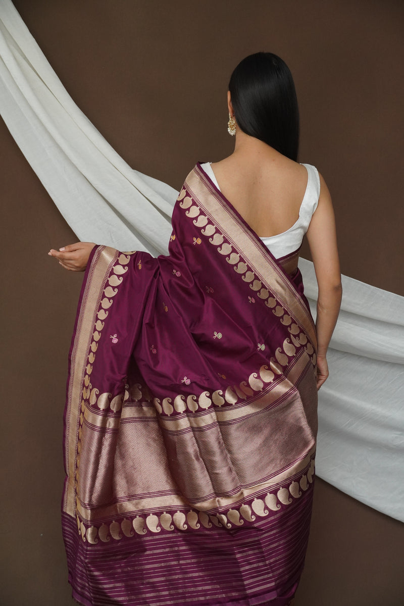 Pure Katan Silk Handloom Saree