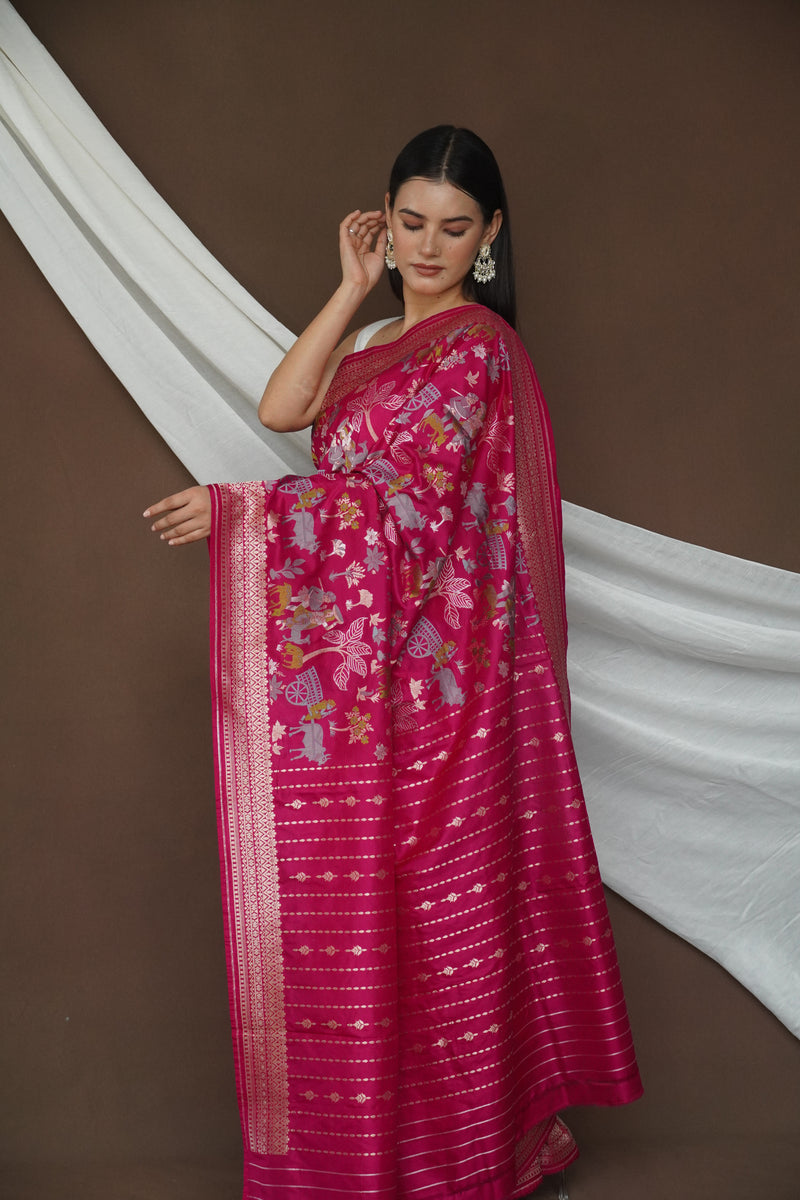 Pure Katan Silk Saree