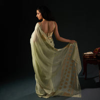 Handloom Organza Saree with Satin border