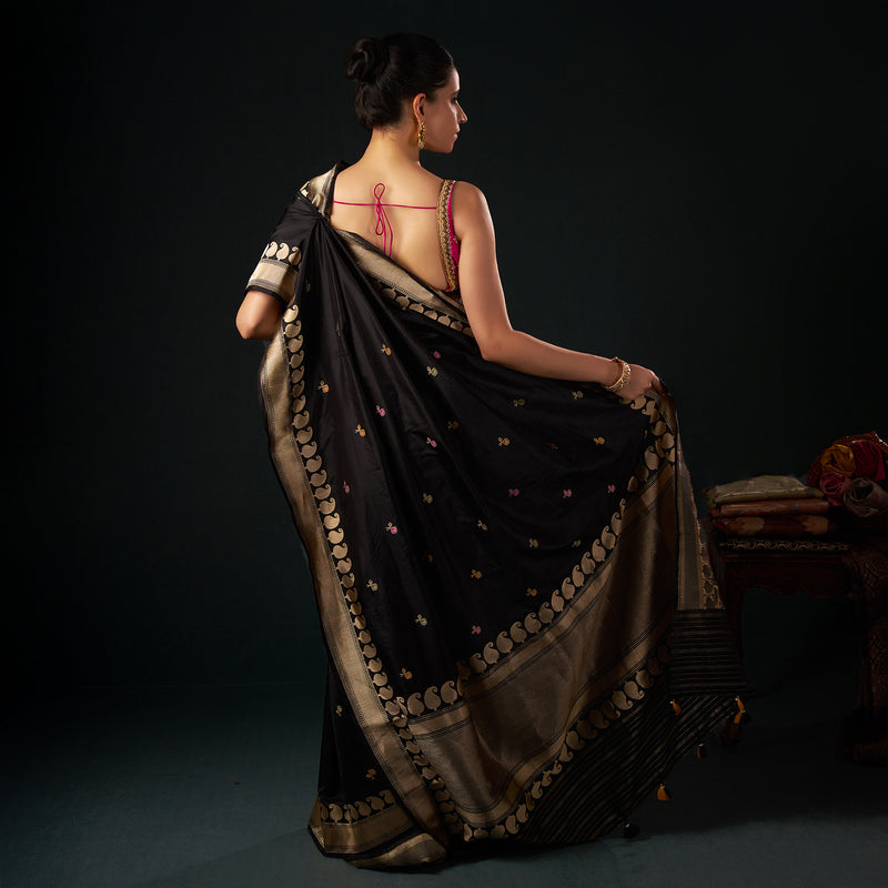 Pure Katan Silk Handloom Saree