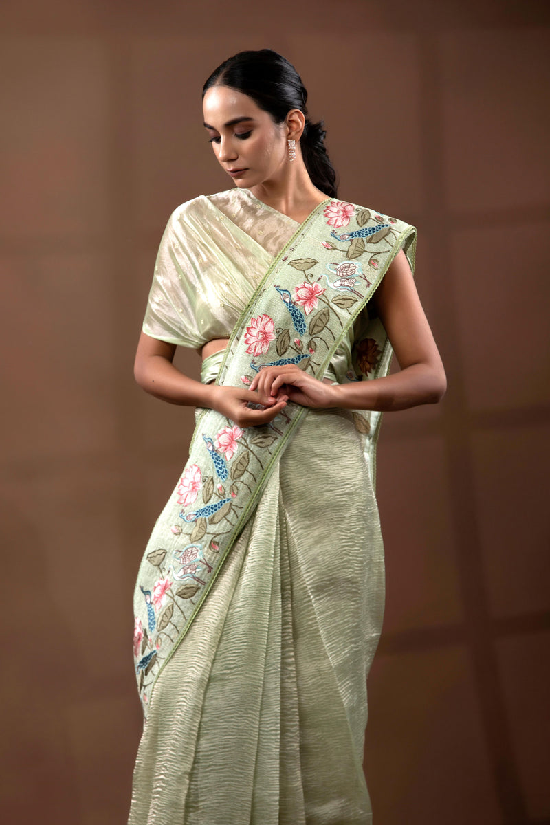 Organza Crush Tissue Saree