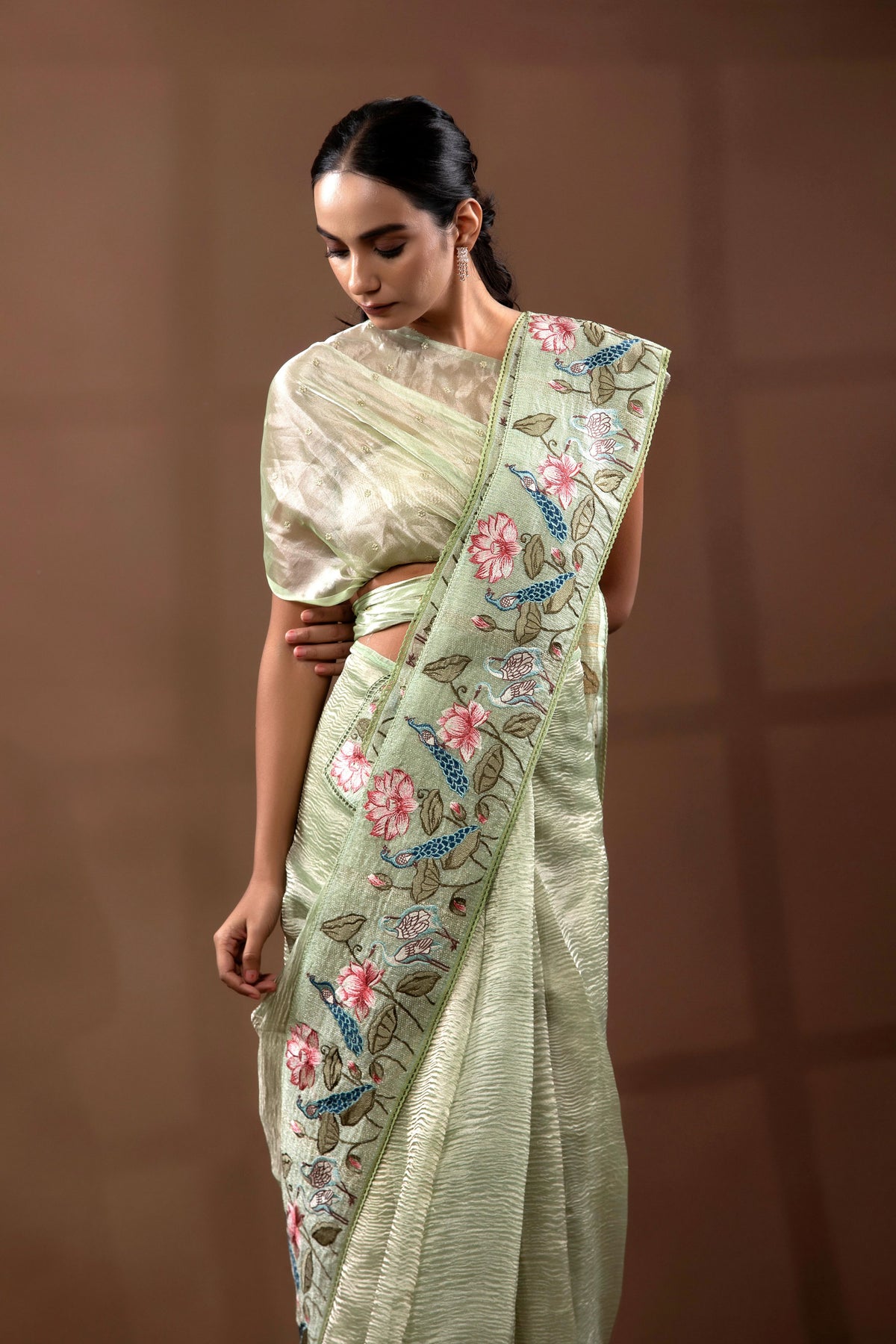 Organza Crush Tissue Saree