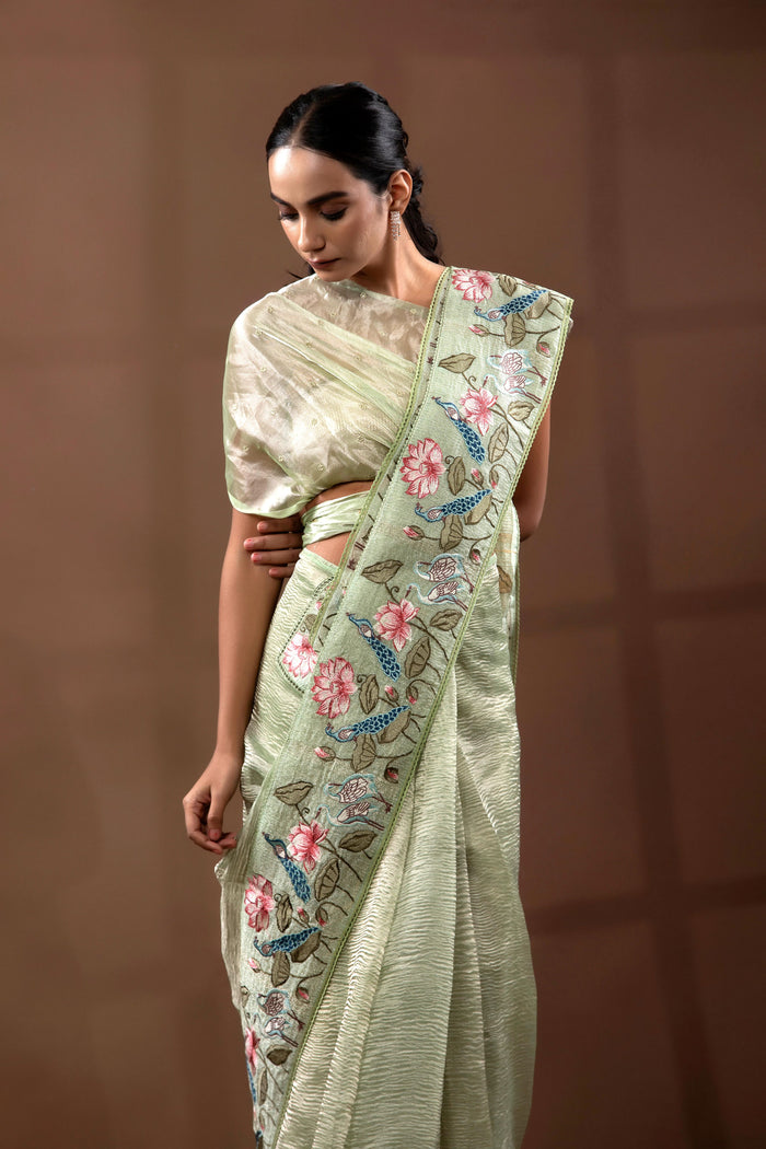 Organza Crush Tissue Saree