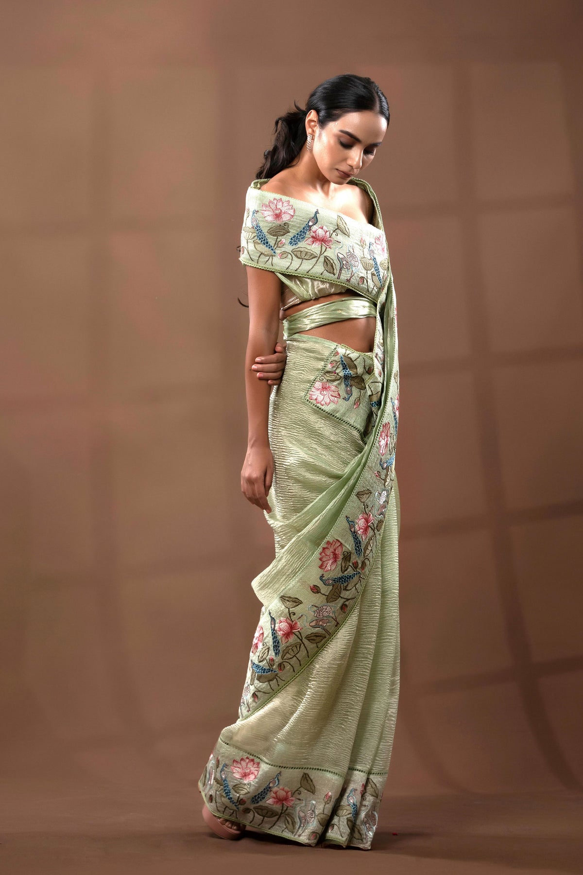 Organza Crush Tissue Saree