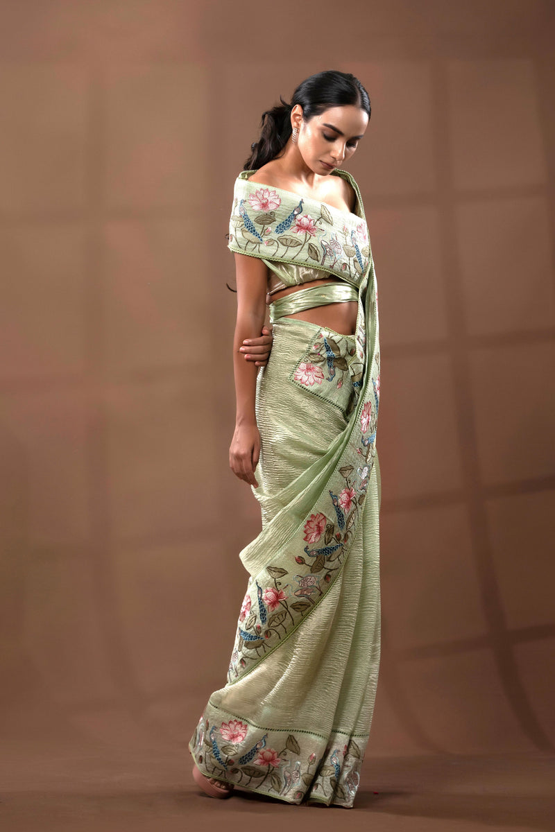 Organza Crush Tissue Saree