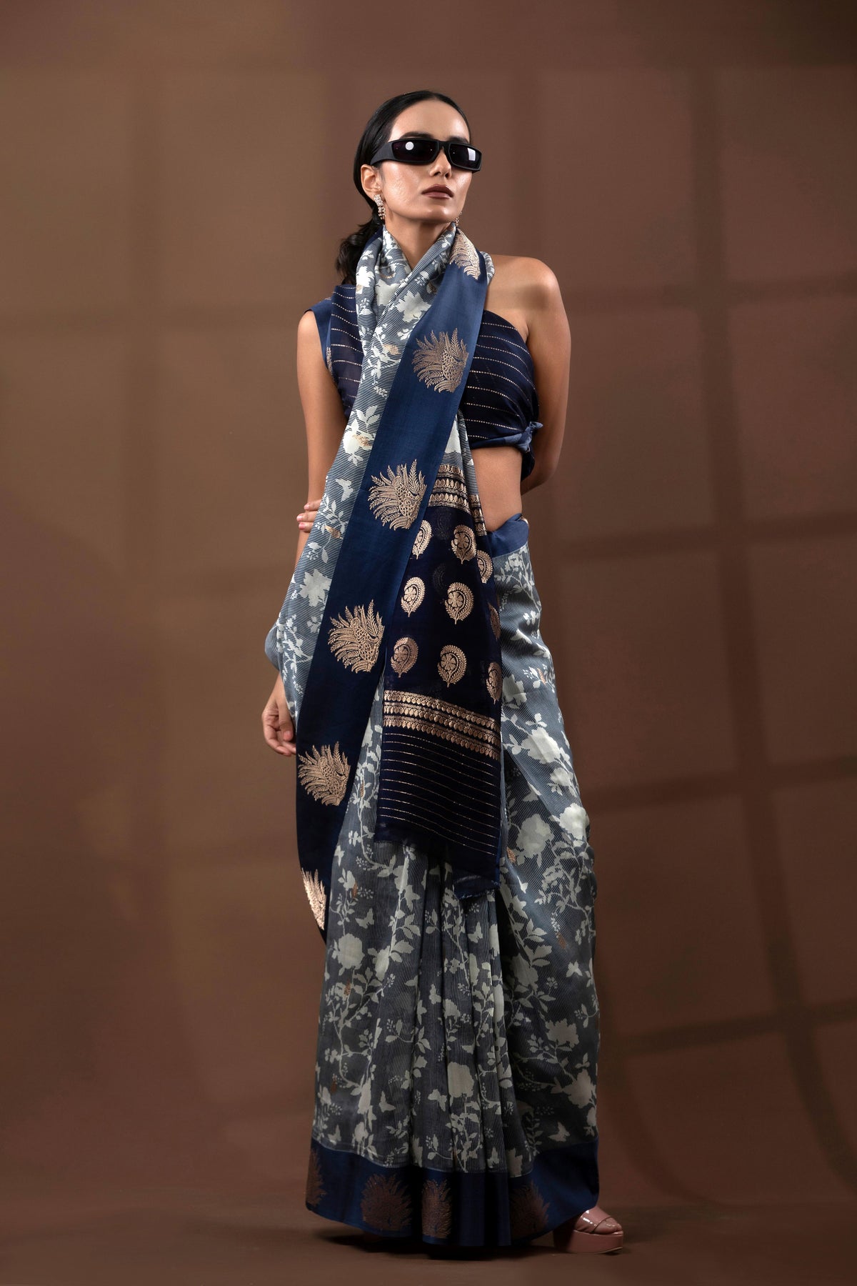 Pure Kora Georgette Saree With Satin Border