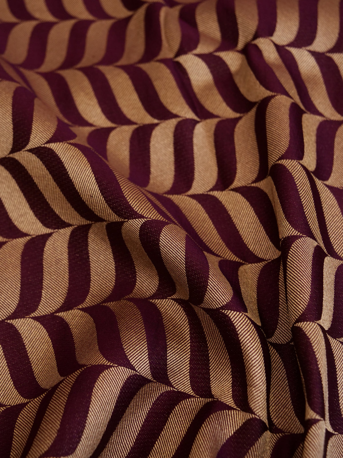 Pure Satin Silk woven with Abstract design